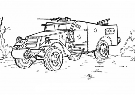 Army Vehicles Coloring Pages