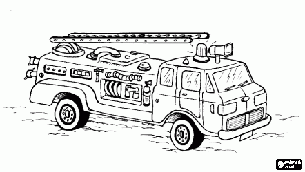 Emergency vehicles coloring pages