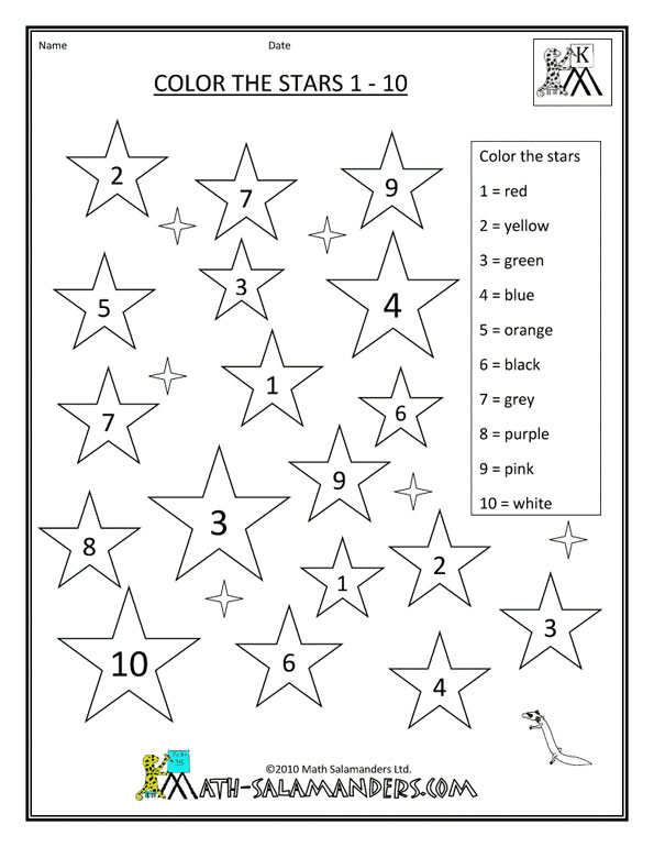 kindergarten-math-worksheets-coloring-1-10-stars