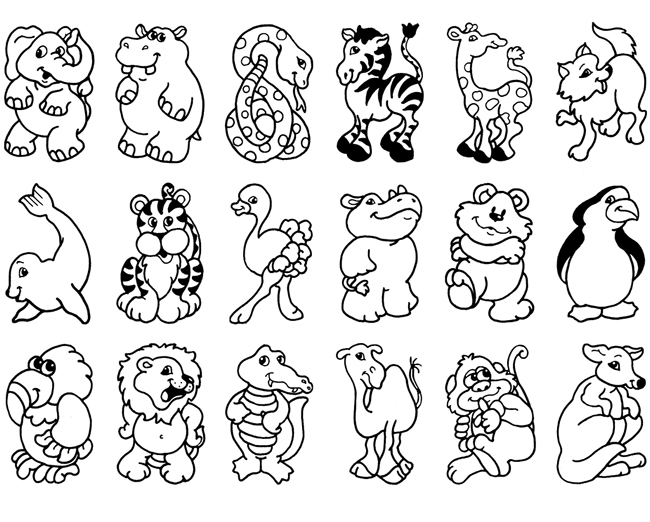 zoo animals coloring pages online - photo #10