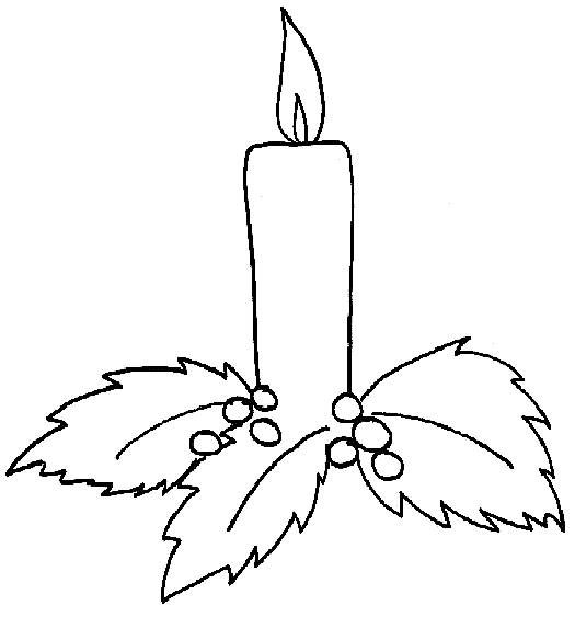 Christmas candle coloring ~ Child Coloring